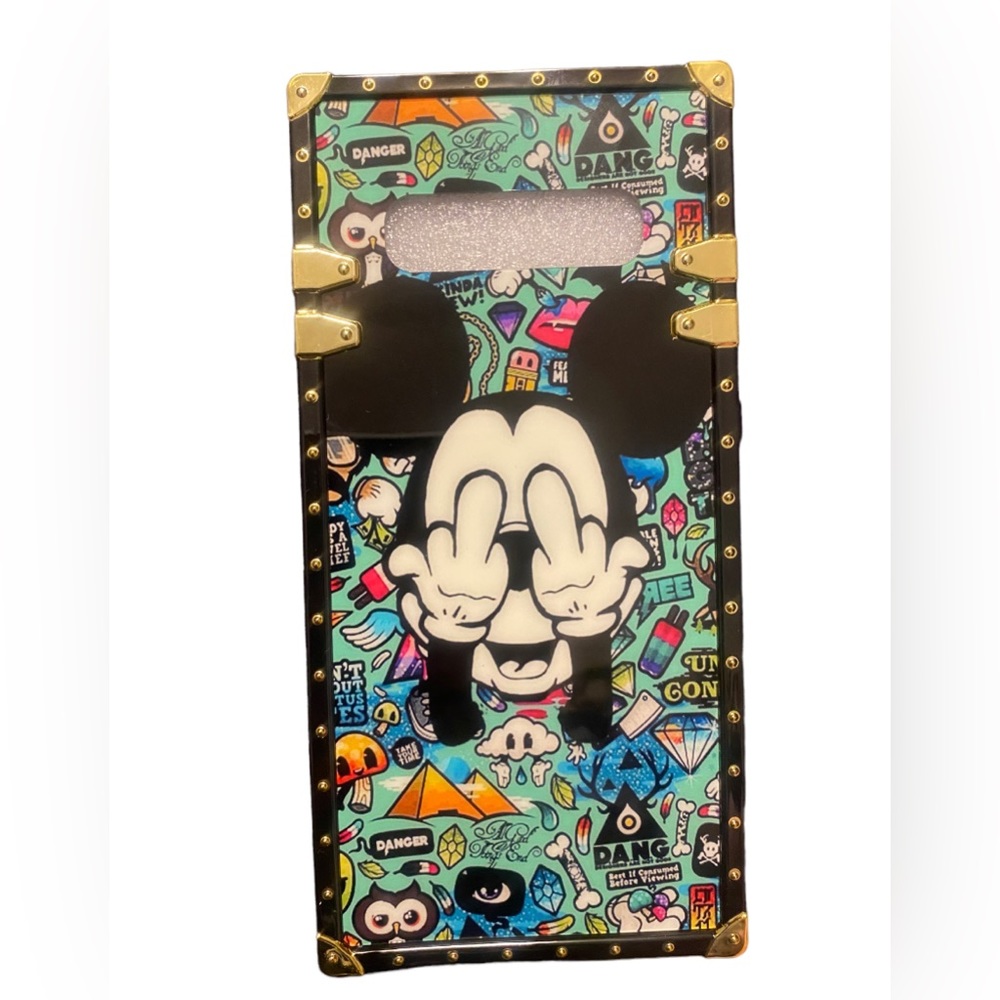 Disney Mickey Mouse flip off art case Samsung Galaxy s10
